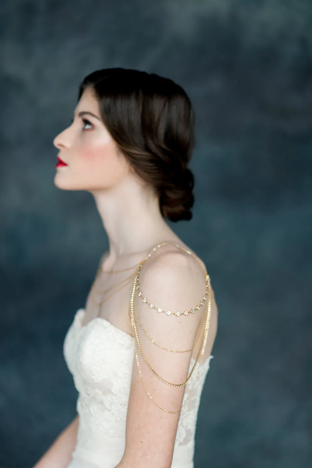 INDIGO Crystal Bridal Shoulder Necklace