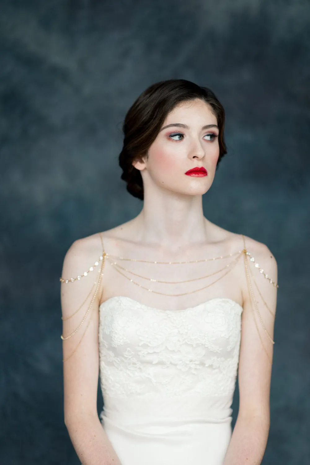 INDIGO Crystal Bridal Shoulder Necklace