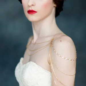 INDIGO Crystal Bridal Shoulder Necklace