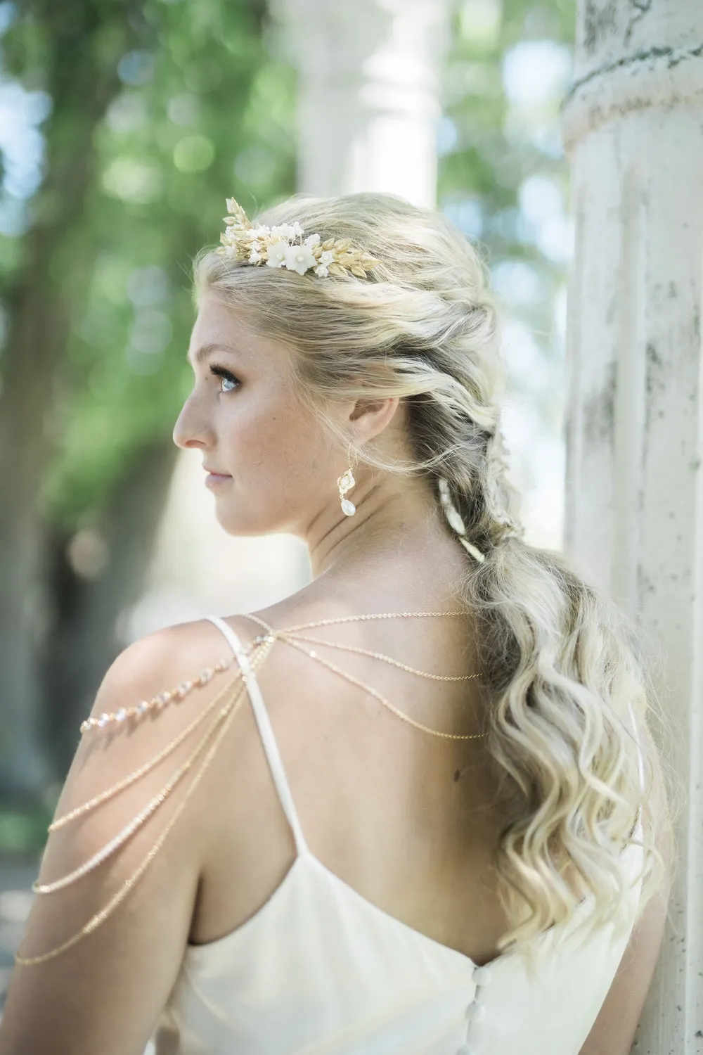 INDIGO Crystal Bridal Shoulder Necklace