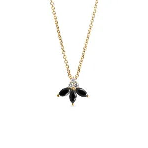 Jeanne Poisson Necklace Black Diamonds