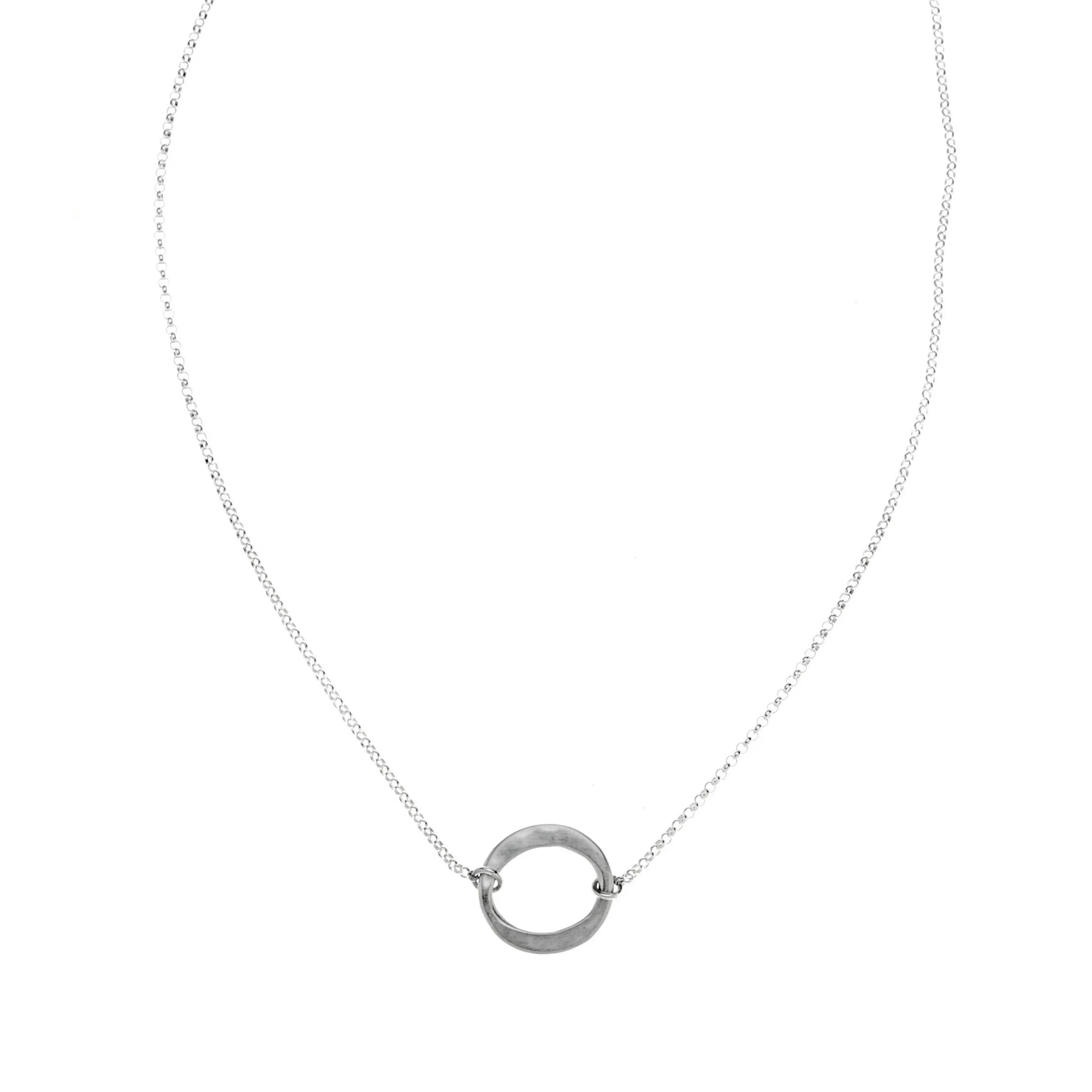 Kai Small Matte Necklace Sterling Silver Chain