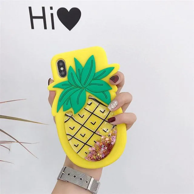 Kawaii Liquid Strawberry iPhone Case