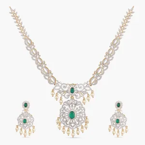 Ketak CZ Silver Necklace Set