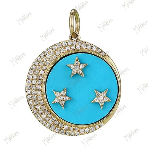 Lapis Star Pendant 20mm