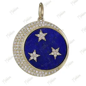 Lapis Star Pendant 20mm