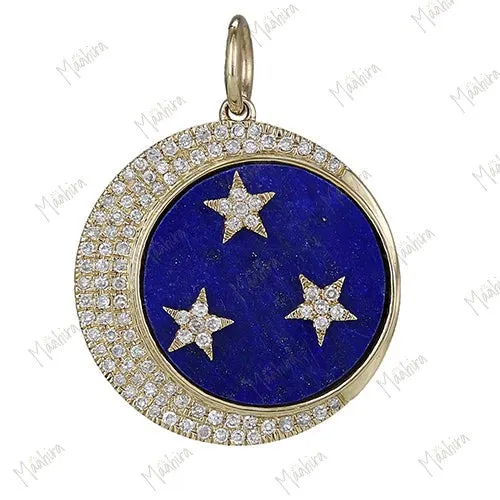 Lapis Star Pendant 20mm