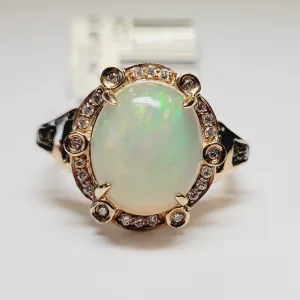LeVian Opal and Chocolate Diamond Ring
