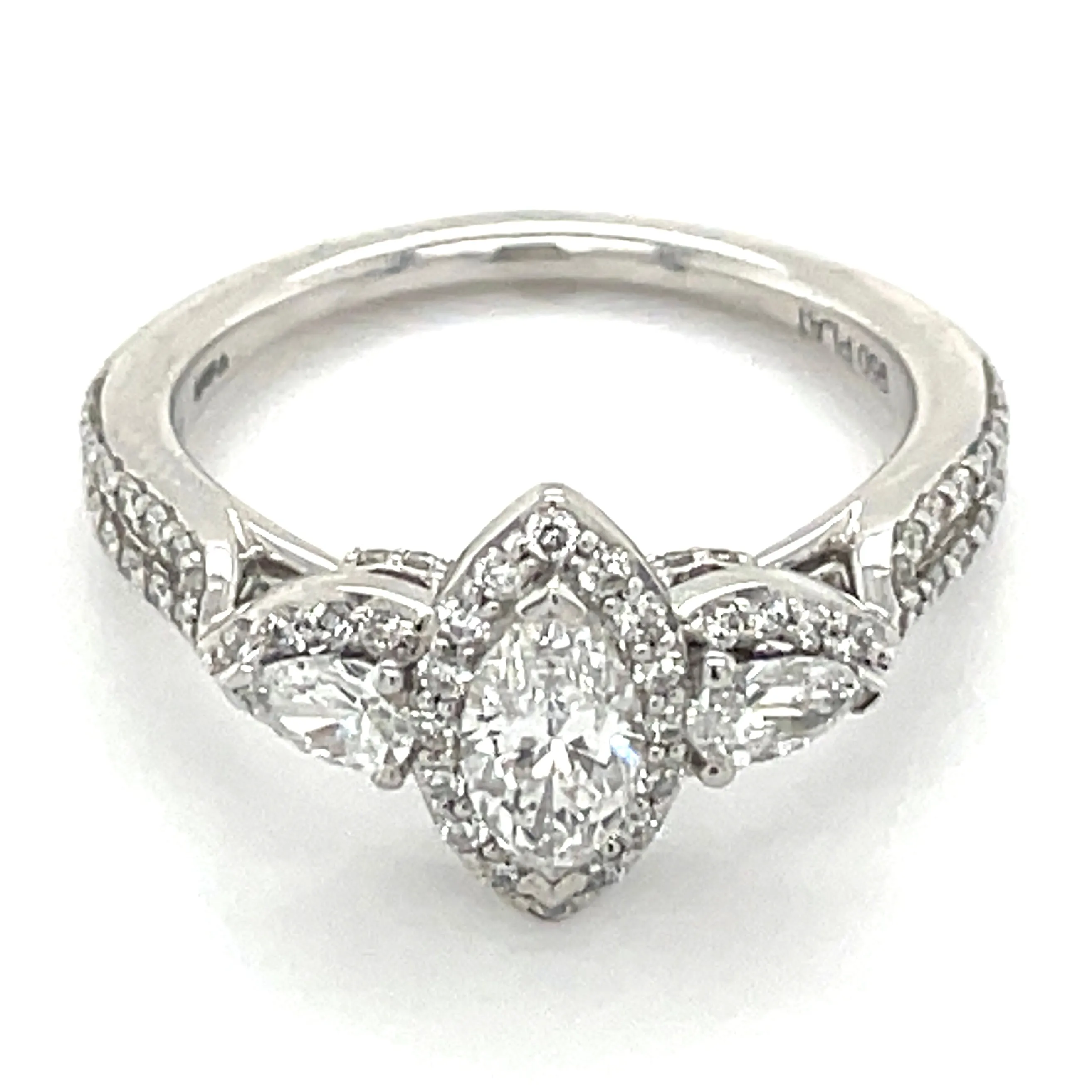 Lexi - Platinum Marquise Earth Grown Diamond Halo Engagement Ring