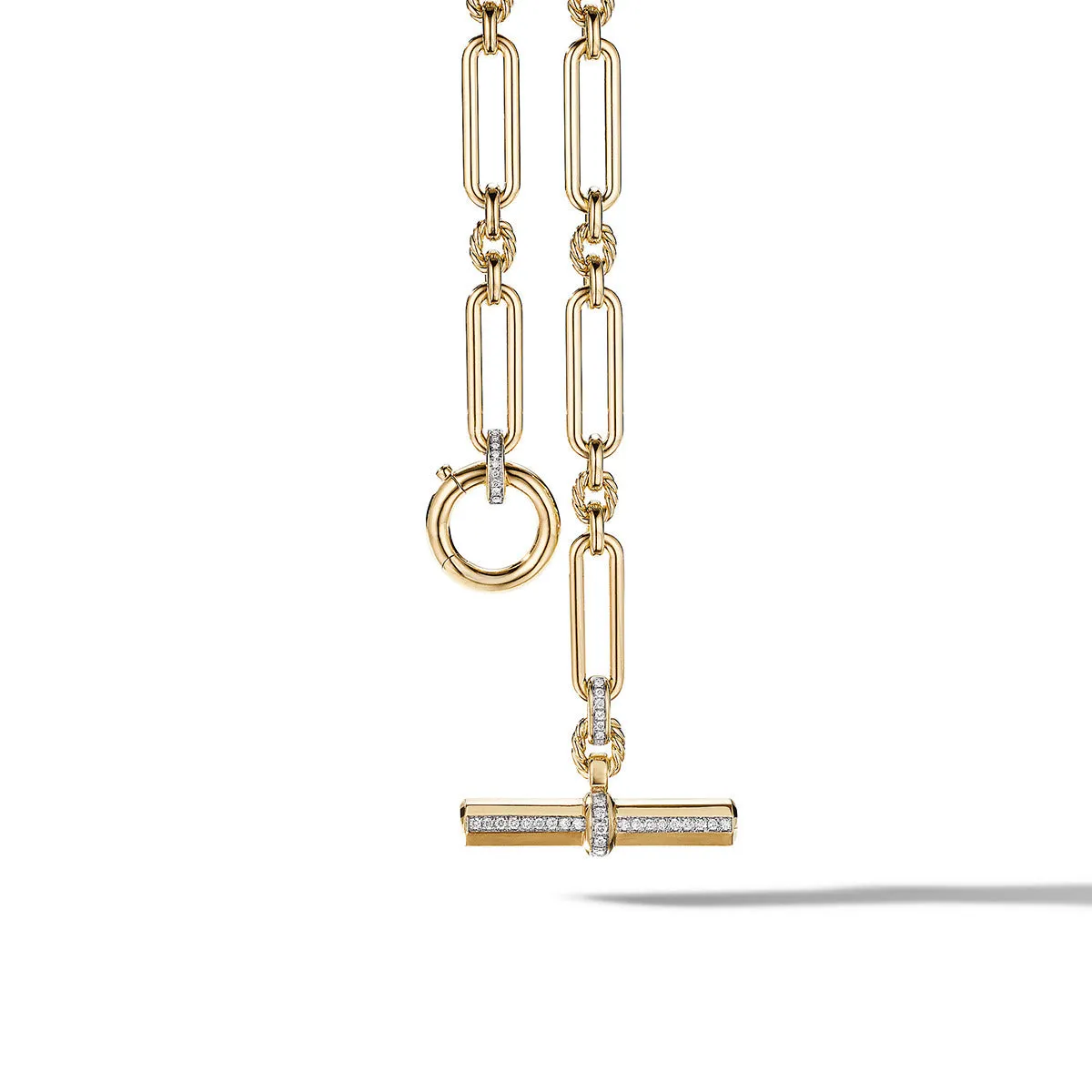 Lexington Necklace in 18K Yellow Gold with Pave Diamonds
