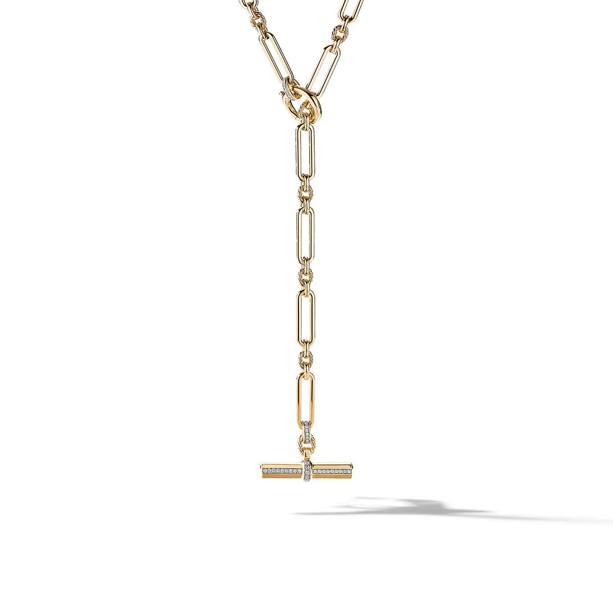 Lexington Necklace in 18K Yellow Gold with Pave Diamonds