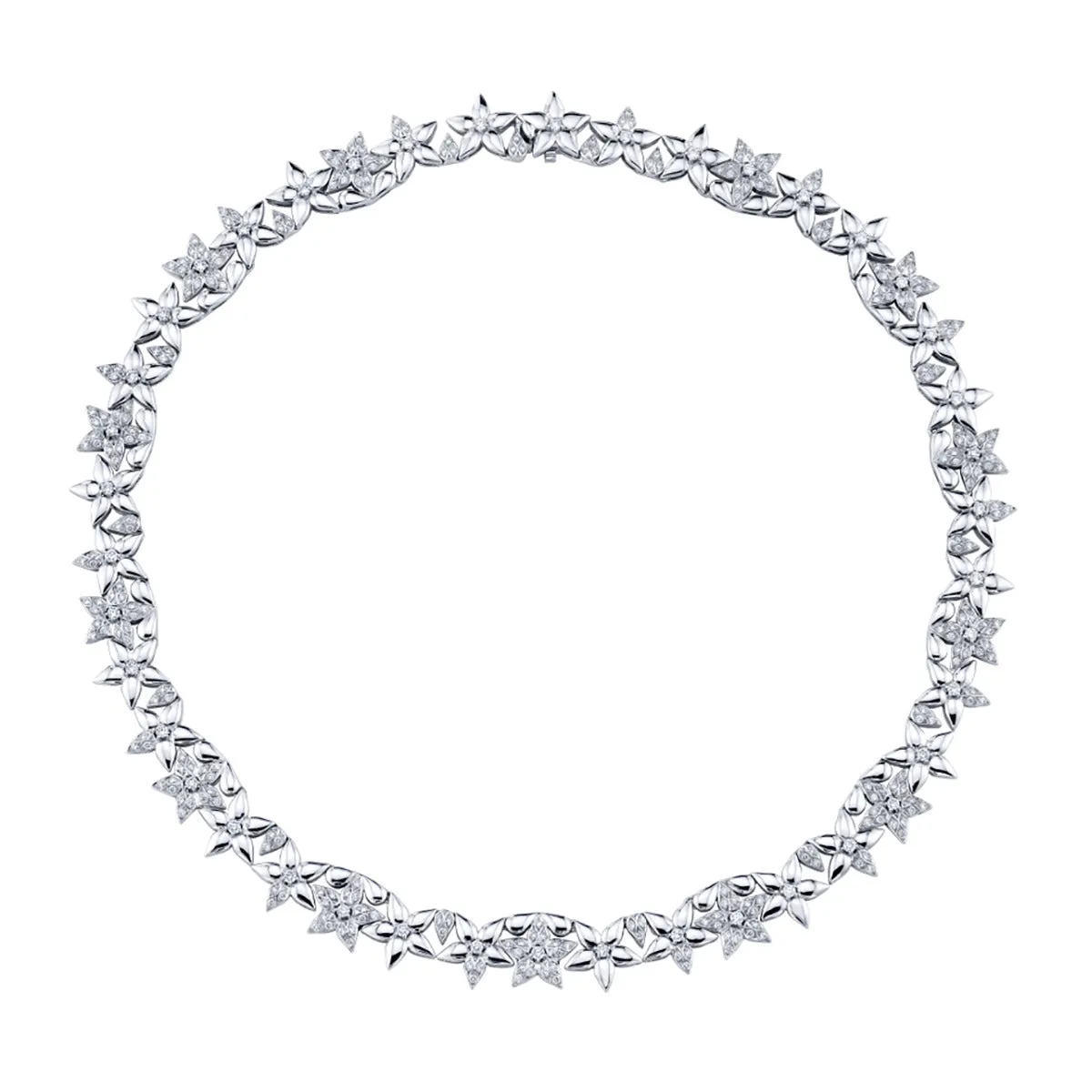 Lily Artisan Pave Diamond Collar Necklace