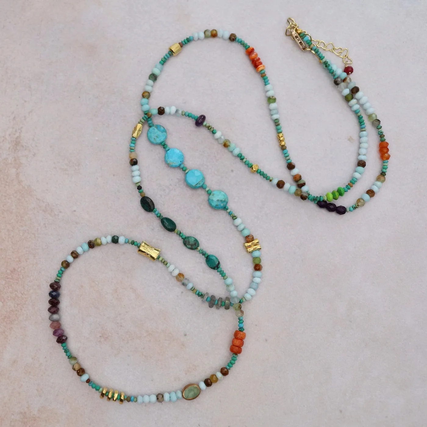 Long Opal Circus Train Necklace