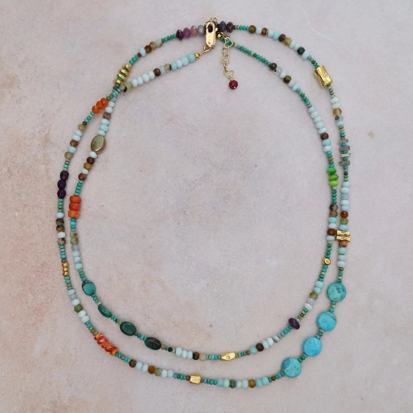 Long Opal Circus Train Necklace