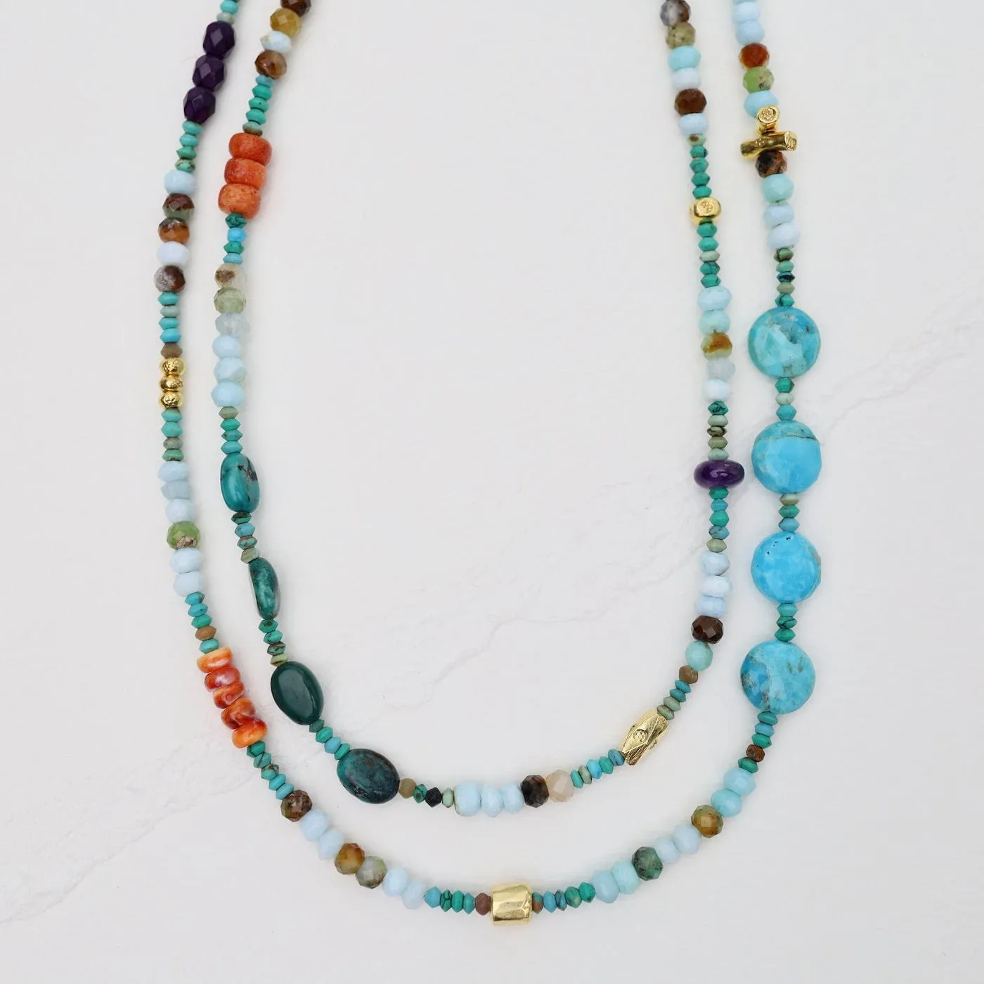 Long Opal Circus Train Necklace