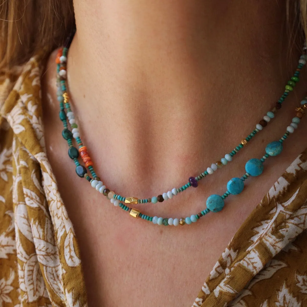 Long Opal Circus Train Necklace