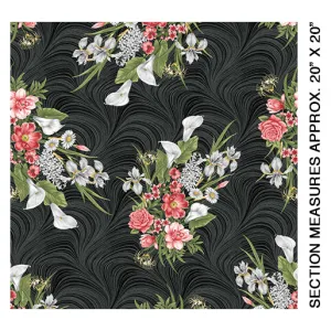 Magnificent Bloom Bouquet - Black - from Benartex