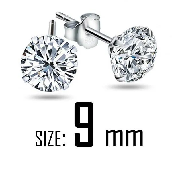 MALANDA 2018 New Fashion White Crystal Zircon 925 Sterling Silver Channel Stud Earrings For Women Wedding Jewelry Drop shipping