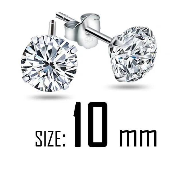 MALANDA 2018 New Fashion White Crystal Zircon 925 Sterling Silver Channel Stud Earrings For Women Wedding Jewelry Drop shipping