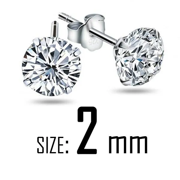 MALANDA 2018 New Fashion White Crystal Zircon 925 Sterling Silver Channel Stud Earrings For Women Wedding Jewelry Drop shipping