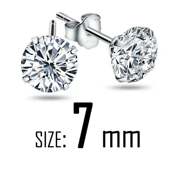 MALANDA 2018 New Fashion White Crystal Zircon 925 Sterling Silver Channel Stud Earrings For Women Wedding Jewelry Drop shipping