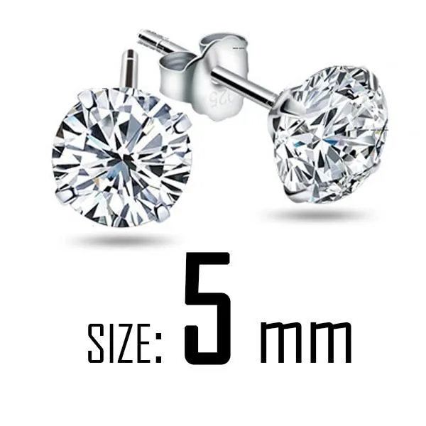MALANDA 2018 New Fashion White Crystal Zircon 925 Sterling Silver Channel Stud Earrings For Women Wedding Jewelry Drop shipping