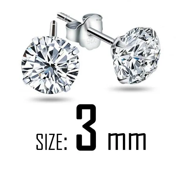 MALANDA 2018 New Fashion White Crystal Zircon 925 Sterling Silver Channel Stud Earrings For Women Wedding Jewelry Drop shipping