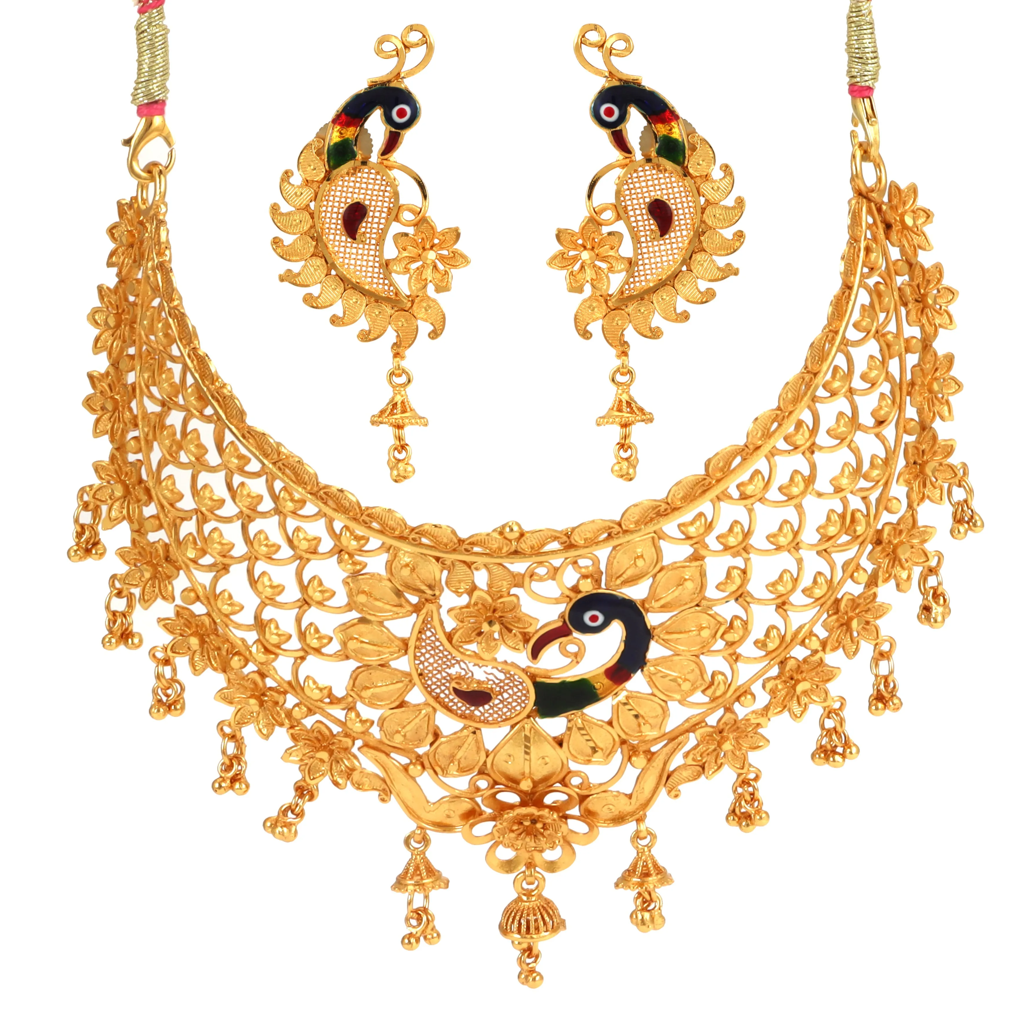 Mina Mayura Broad Collar Choker Set