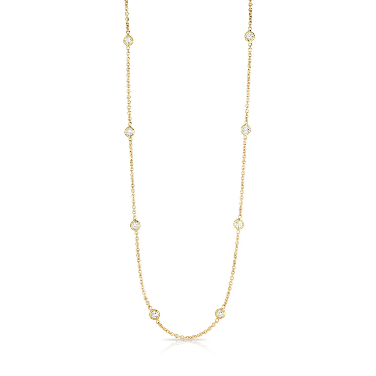 Necklace with 10 Diamond Stations
