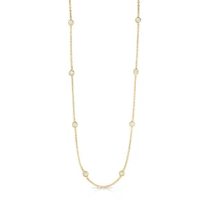 Necklace with 10 Diamond Stations