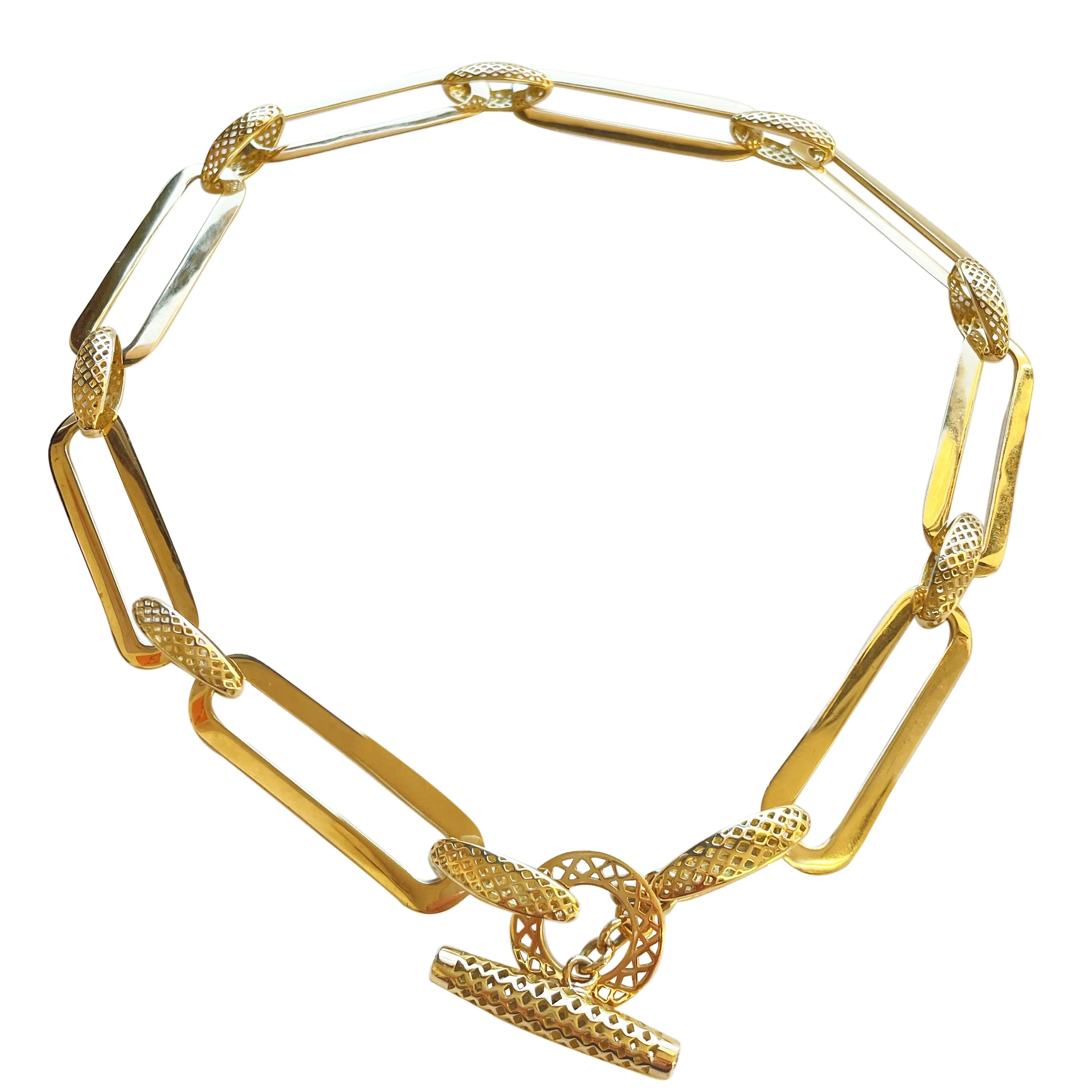 OBLONG LINK CROWNWORK NECKLACE