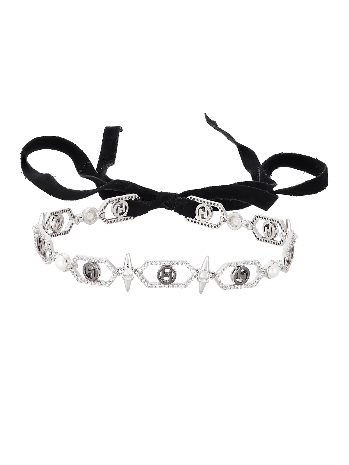 OH Celeste Sirius Embellished Choker Necklace