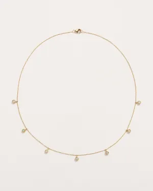 Opal Station Droplet Necklace