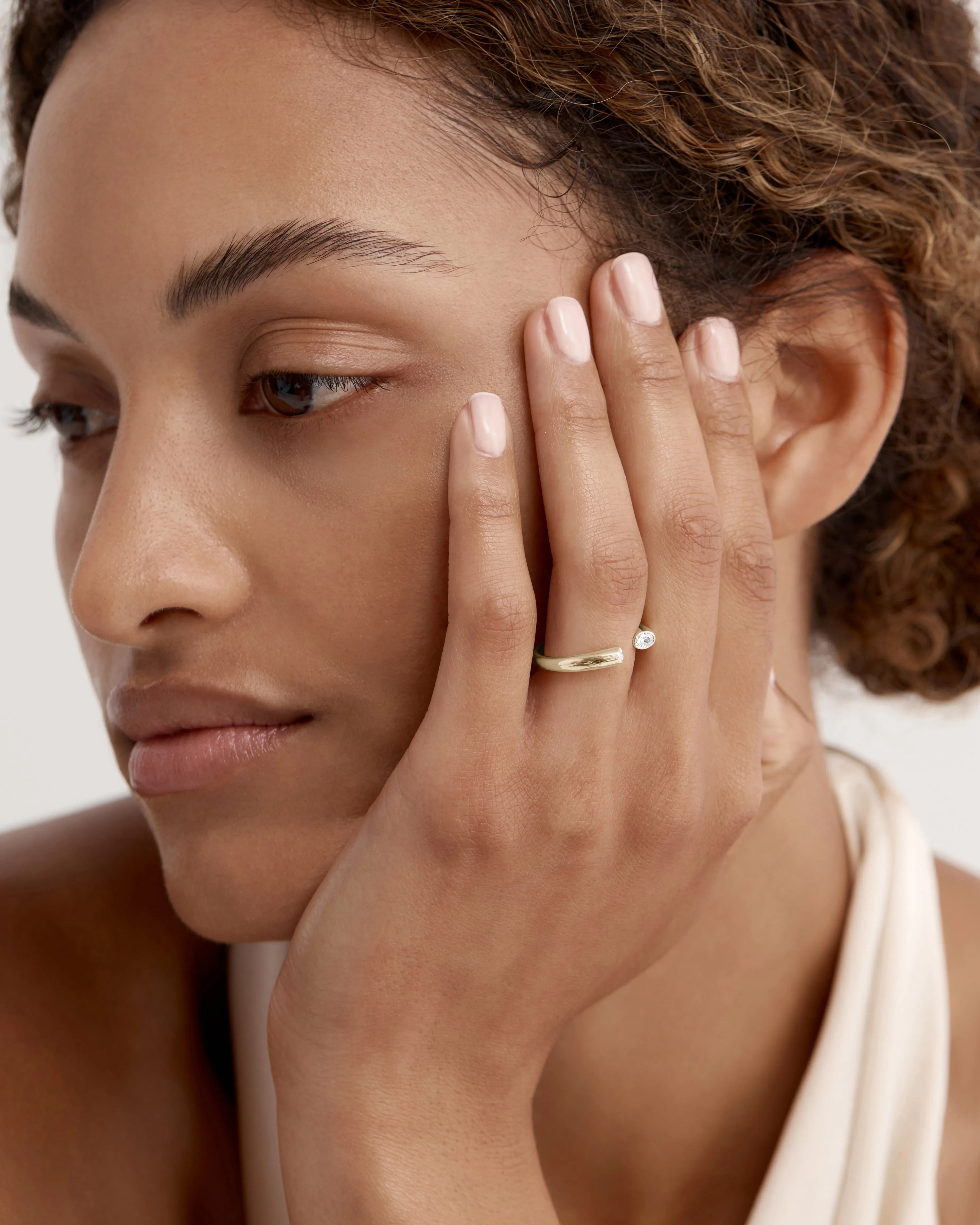 Oval Suspense Duo Ring