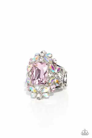 Paparazzi Dynamic Diadem Pink Ring - Life of the Party April 2023 - P4RE-PKXX-280XX