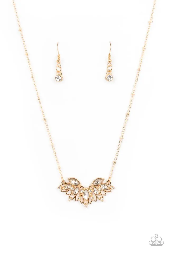 Paparazzi Necklace ~ Deluxe Diadem - Gold