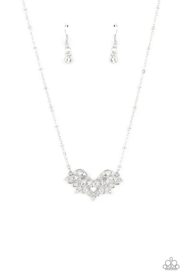 Paparazzi Necklace ~ Deluxe Diadem - White