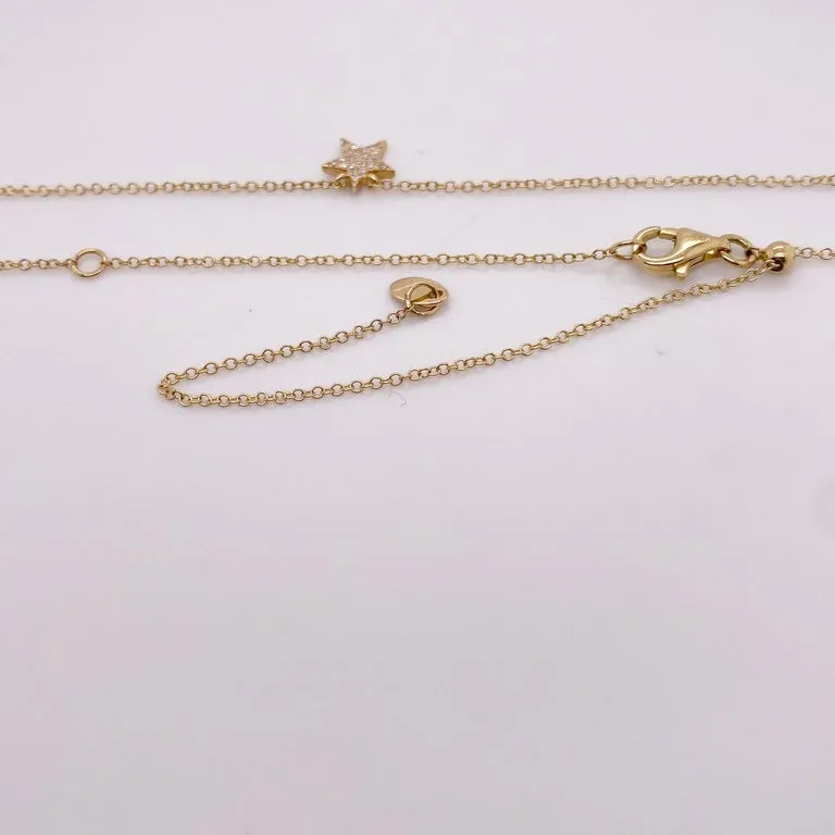 Pave Diamond Star Necklace