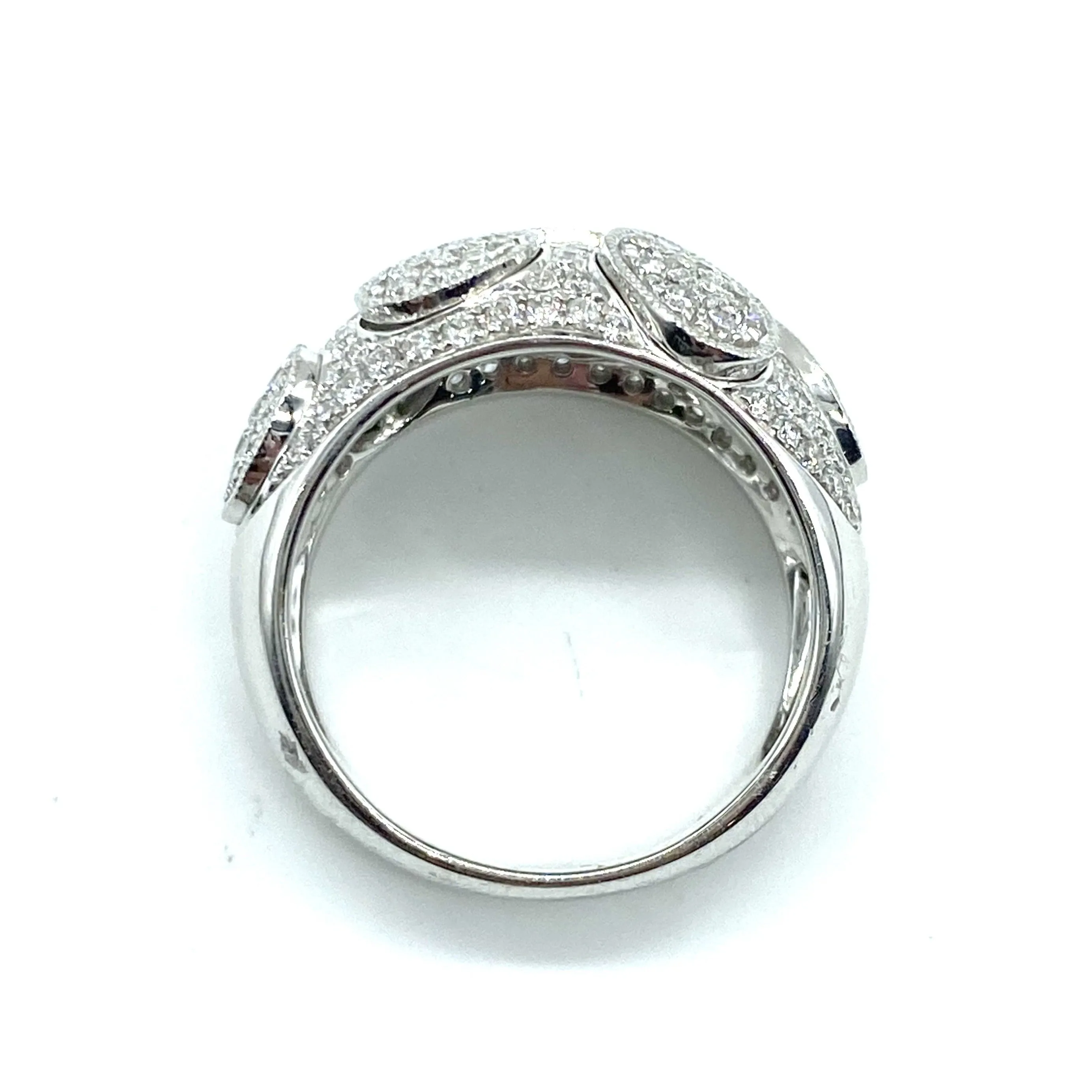 Pave Set Diamond Milgrain Ring