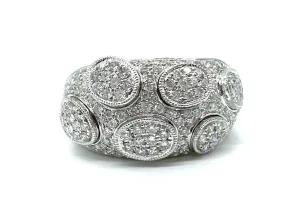 Pave Set Diamond Milgrain Ring