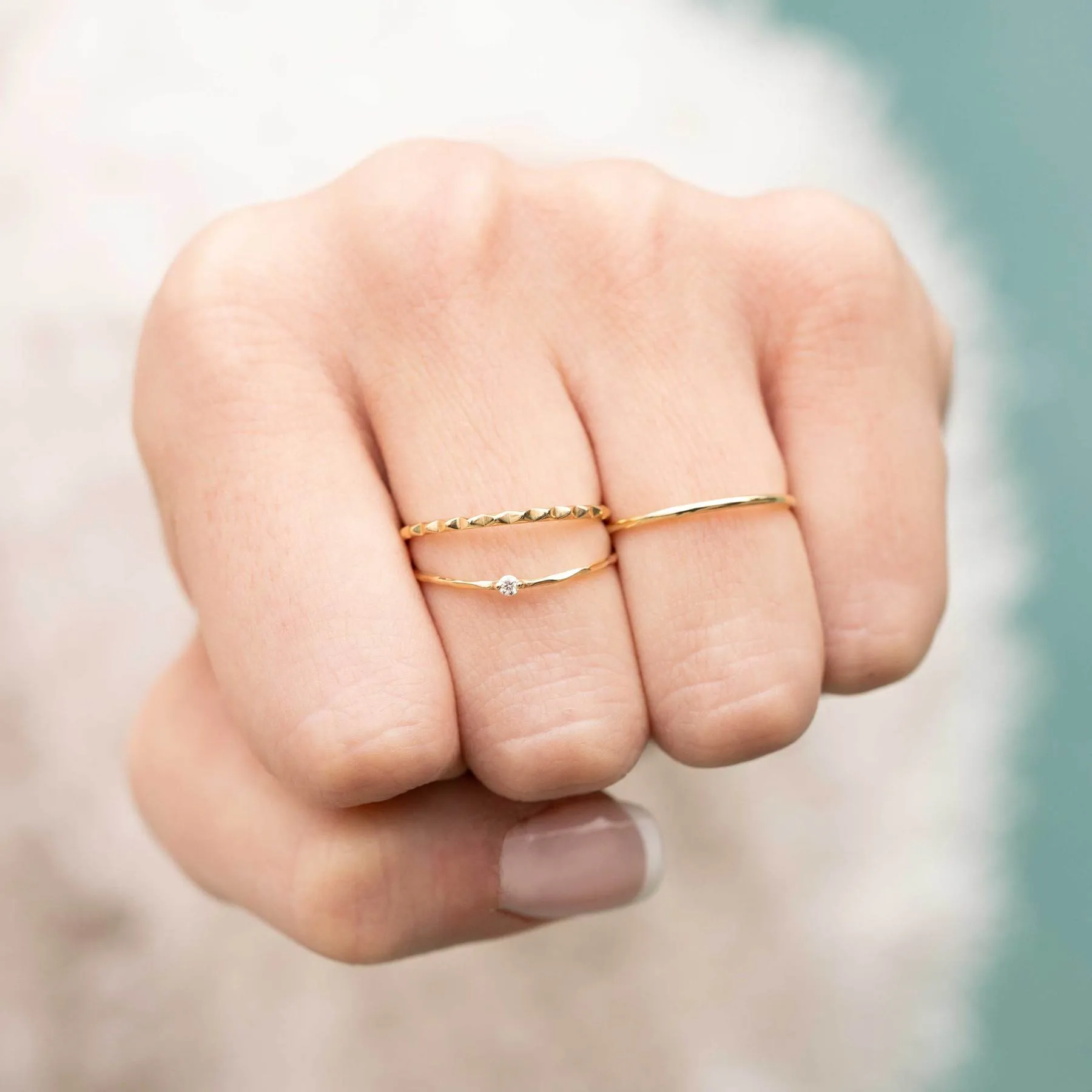 Pyramid 14kt Gold Ring