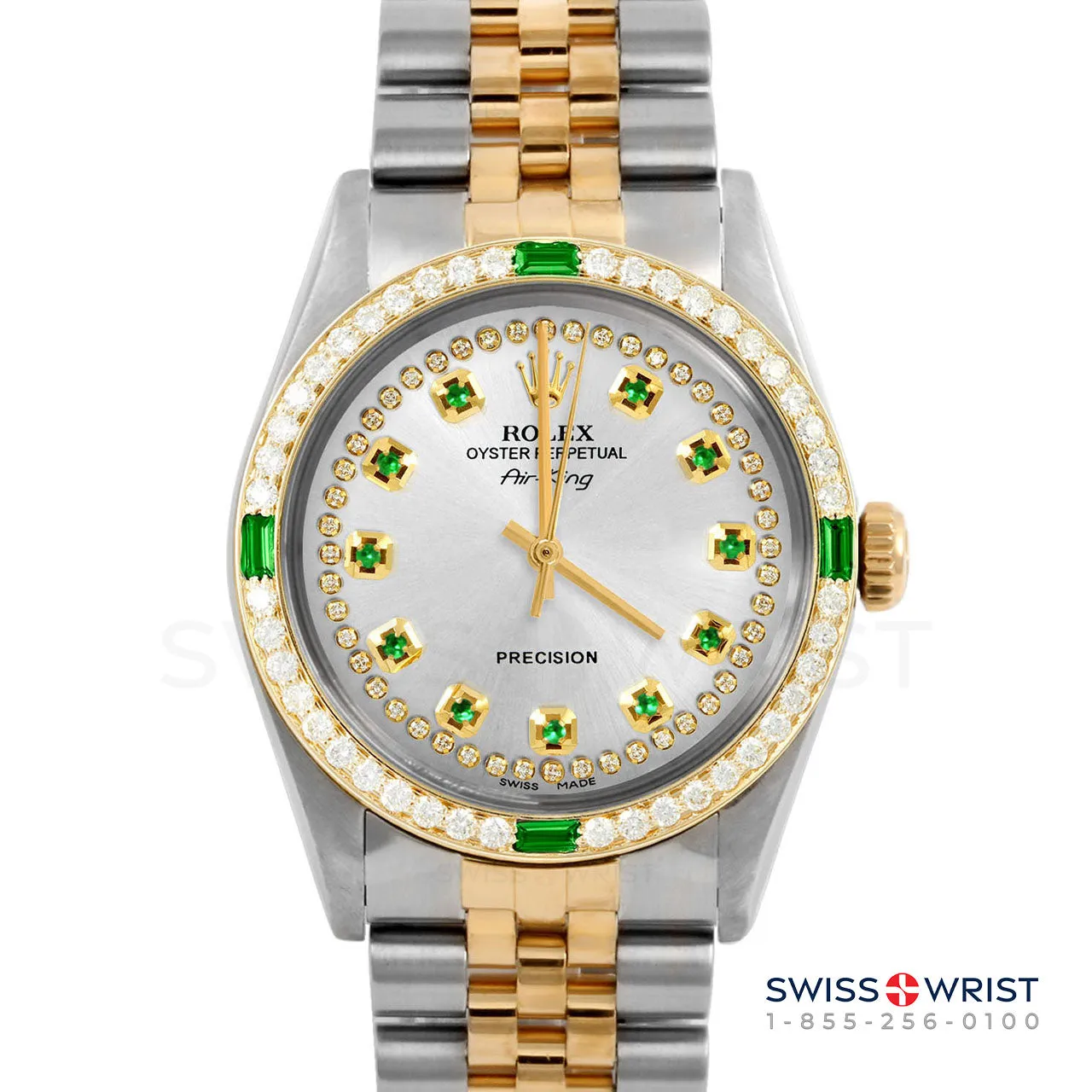 Rolex Air King 34mm | 5500-TT-SLV-STRE-4EMD-JBL