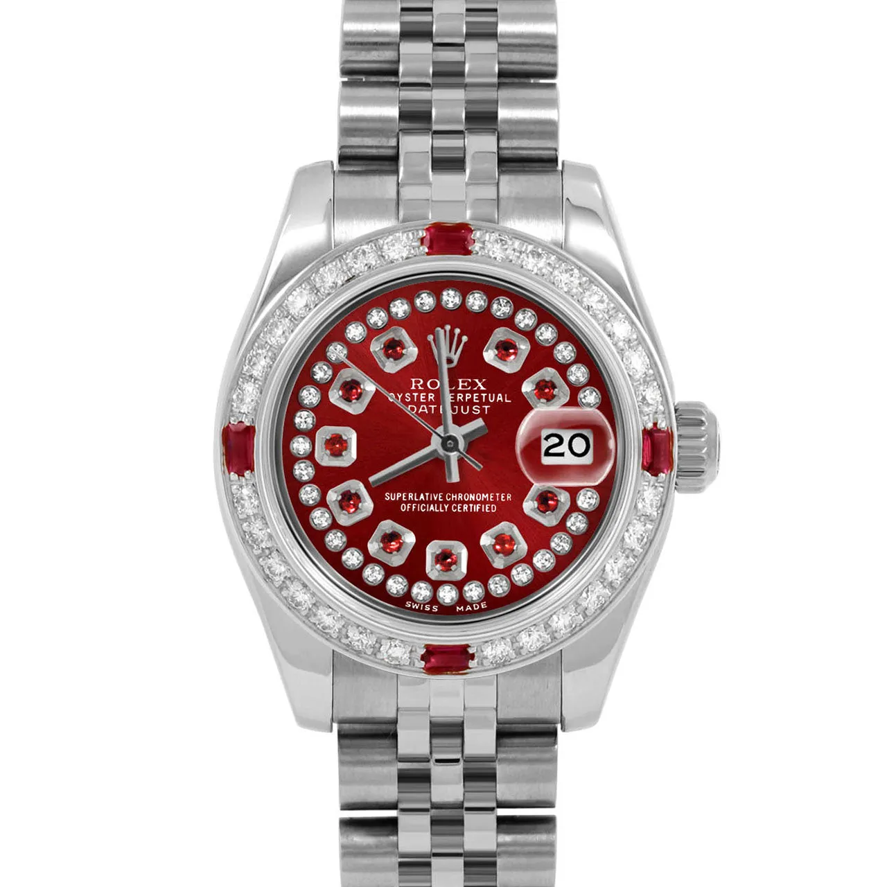 Rolex Datejust 26mm | 6917-SS-RED-STRR-4RBY-JBL