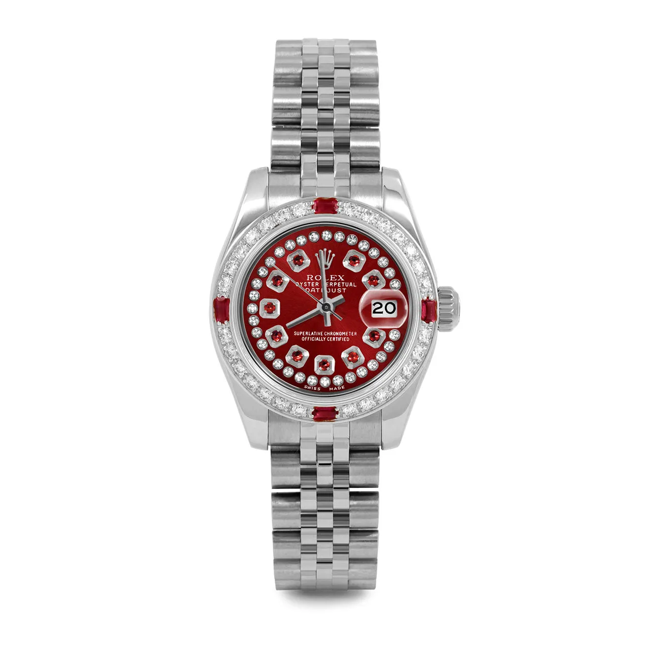 Rolex Datejust 26mm | 6917-SS-RED-STRR-4RBY-JBL