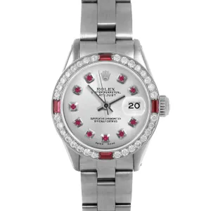 Rolex Datejust 26mm | 6917-SS-SLV-RBY-AM-4RBY-OYS