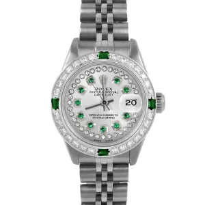 Rolex Datejust 26mm | 6917-SS-SLV-STRE-4EMD-JBL