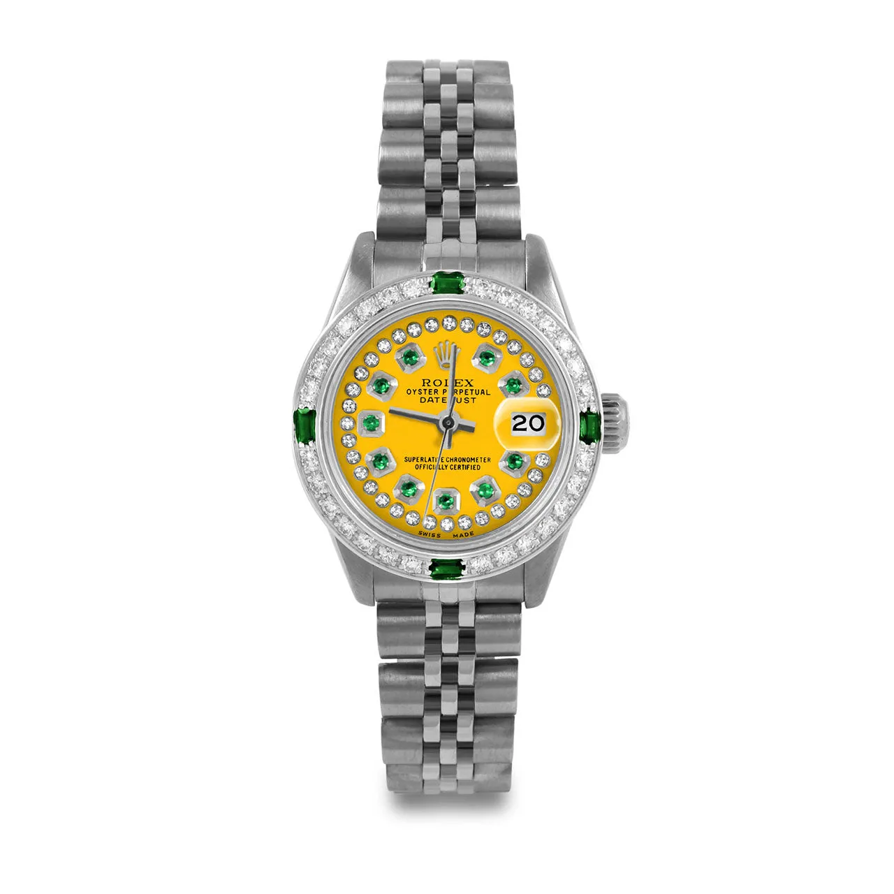 Rolex Datejust 26mm | 6917-SS-YLW-STRE-4EMD-JBL
