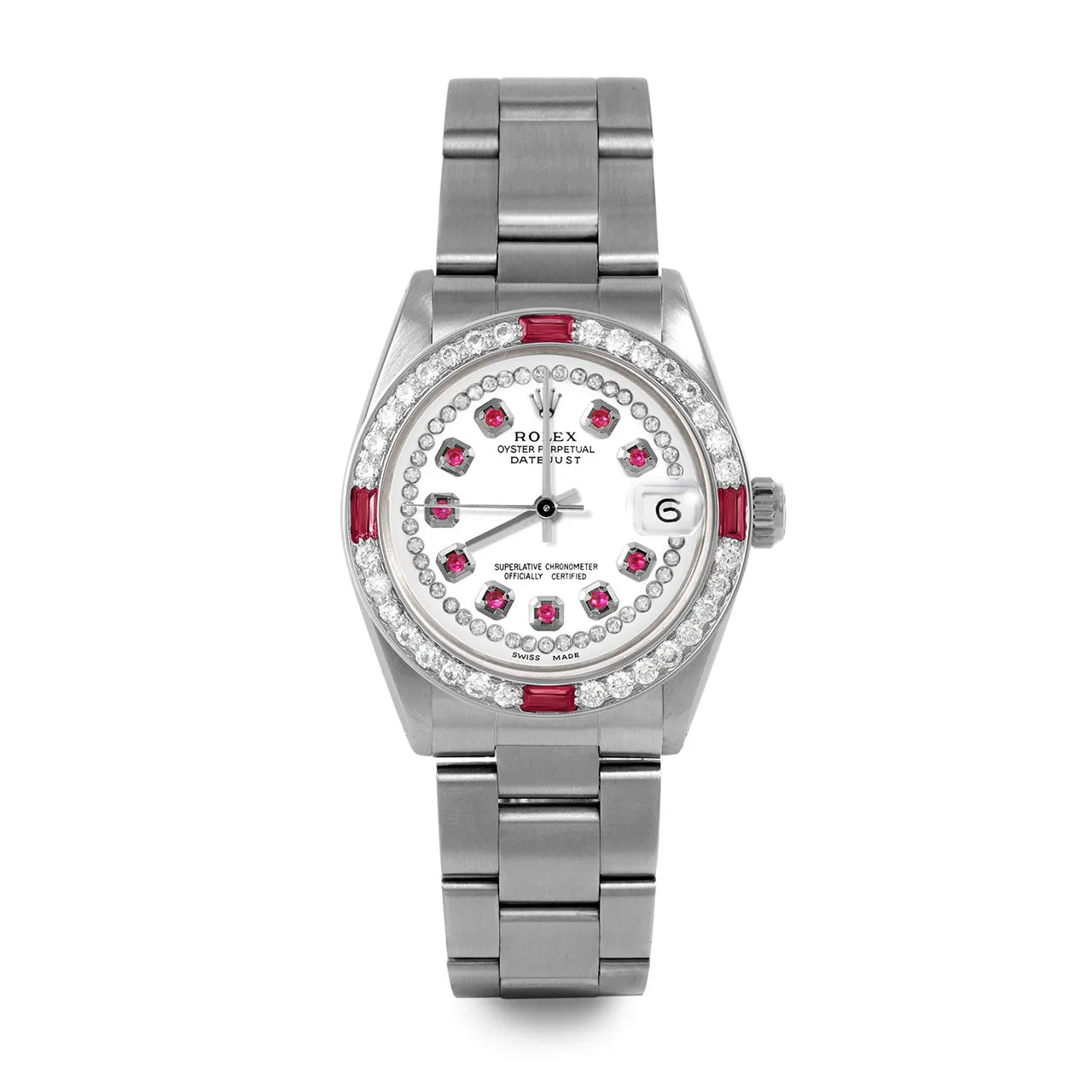 Rolex Datejust 31mm | 6827-SS-WHT-STRR-4RBY-OYS