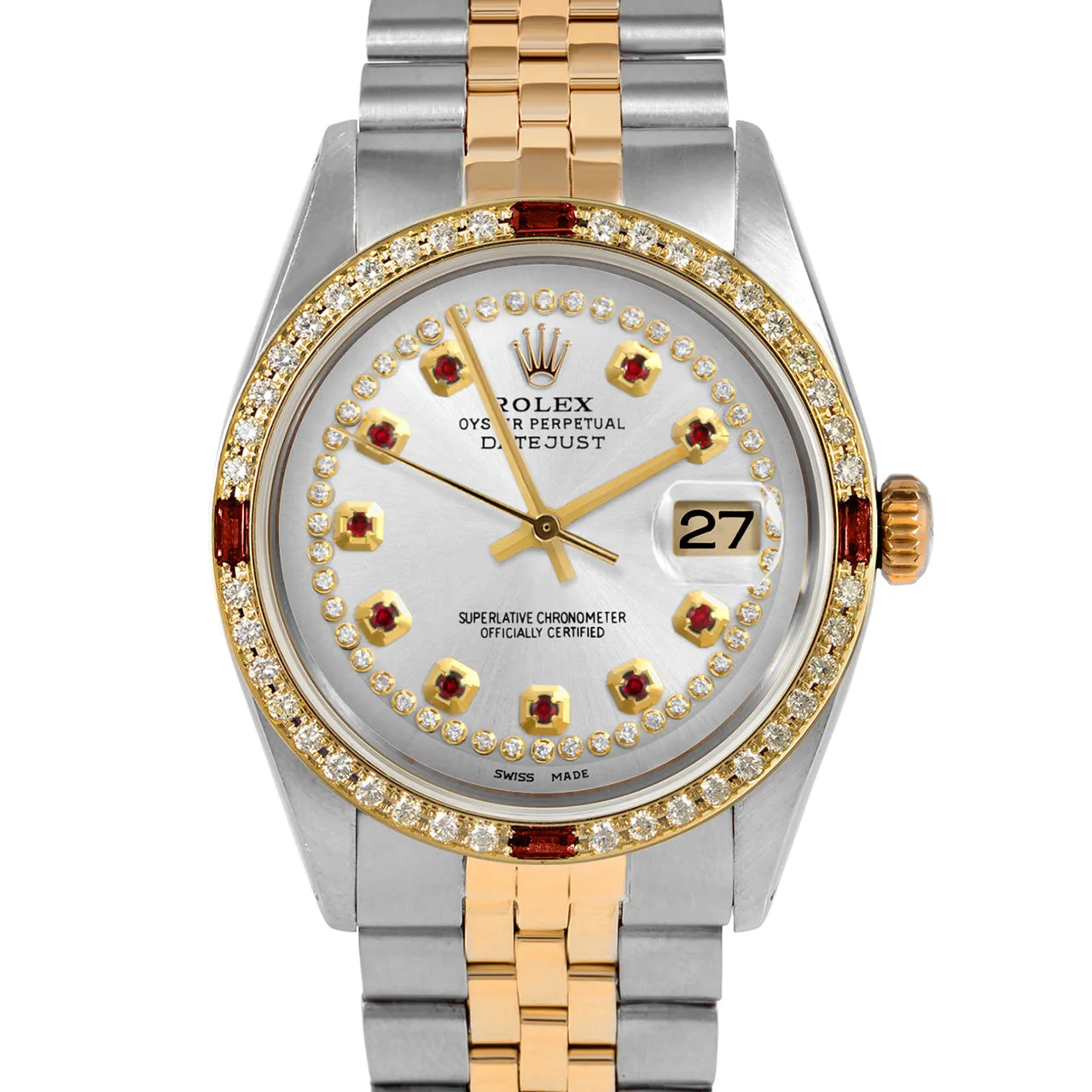 Rolex Datejust 36mm | 1601-TT-SLV-STRR-4RBY-JBL