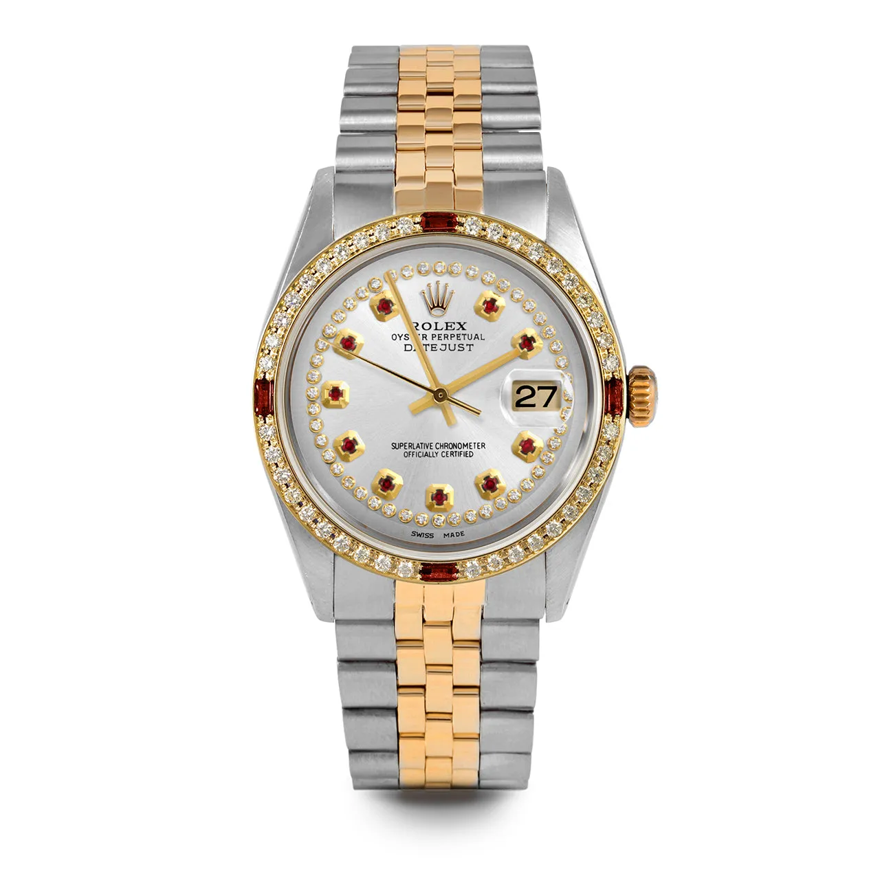 Rolex Datejust 36mm | 1601-TT-SLV-STRR-4RBY-JBL